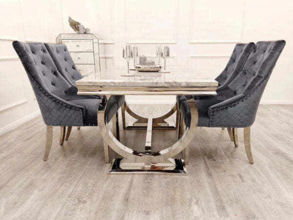 Arriana 1.8 Dining Table with Bentley Shimmer Chairs