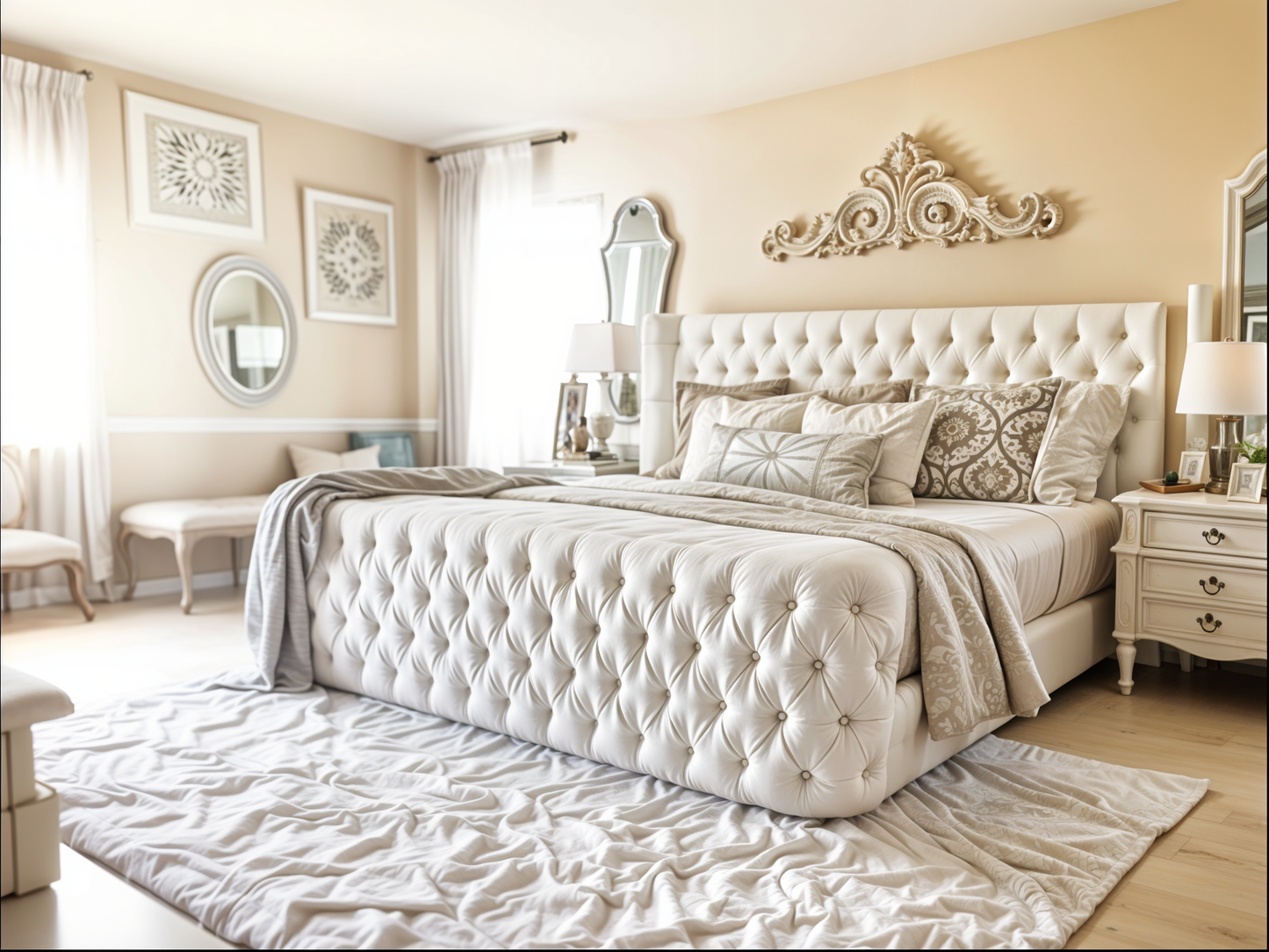 Windsor Warmth Upholstered Bed and Mattress Set