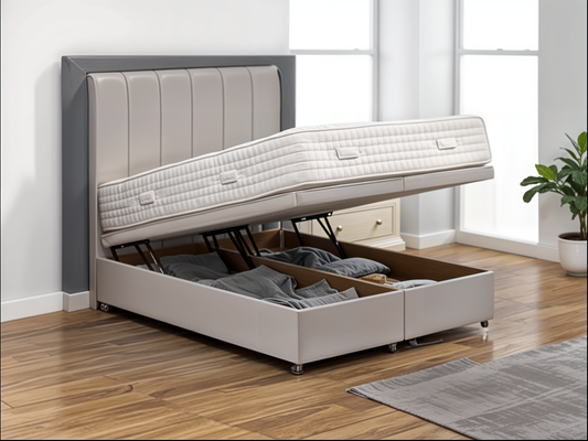 Kent Kalm Divan Ottoman Gas Lift Bed and Mattress Set