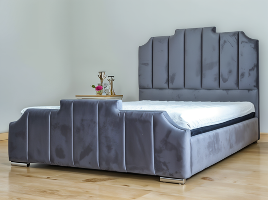 Highland Haven Upholstered Frame Bed and Mattress Set