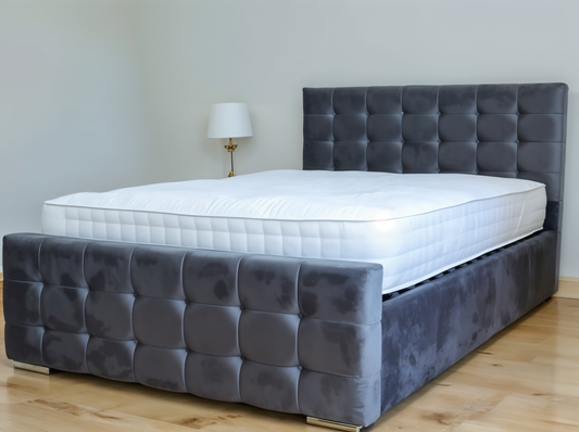 Hampshire Haven Upholstered Bed and Mattress Set