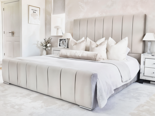Edinburgh Elegance Upholstered Bed Frame and Mattress Set